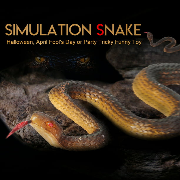 Sale Realistic Rubber Snake Toy Garden lifelike Joke Prank Gift Halloween 130cm